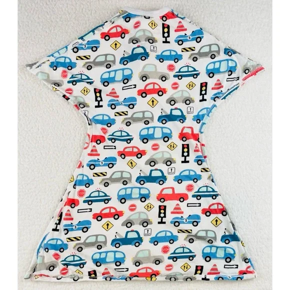 SLEEPING BABY • White/Multi Busy Town Zipadee-Zip Swaddle Transition Sleep Sack - Picture 3 of 13